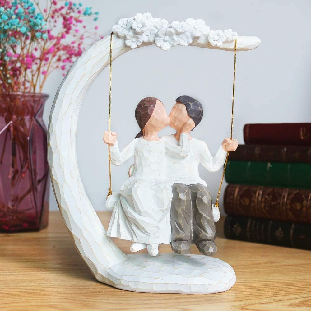 MoonKiss Royale Couple Swing Sculpture